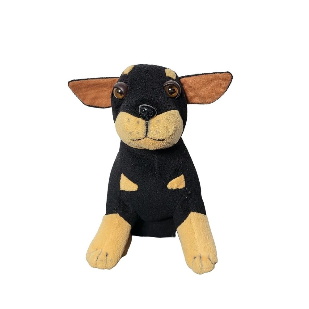 Kuddle Me Toys Black and Tan Rottweiler Dog Plush Stuffed Animal‎ Puppy Toy